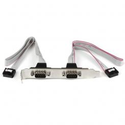 StarTech.com Cabezal Bracket 2 puertos COM de Serie Serial - 2x DB9 Macho - 2x IDC10 Hembra