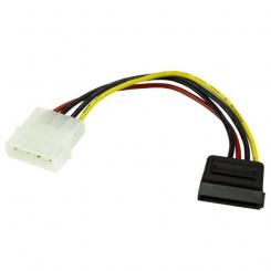StarTech.com Cable Adaptador de 15cm de Alimentación MOLEX LP4 4 Pines a SATA 15 Pines