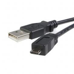 StarTech.com Cable Adaptador de 2m USB A Macho a Micro USB B Macho para Teléfono Móvil Carga y Datos - Negro