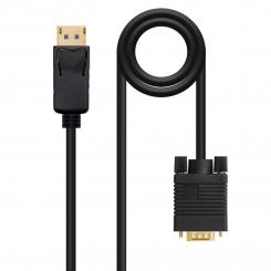 NANOCABLE Cable conversor DISPLAYPORT a VGA, DP/M - VGA/M, Negro, 2.0 M