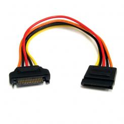 StarTech.com Cable de 20cm de Extensión de Alimentación Corriente SATA - 15 pines