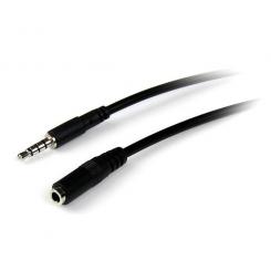 StarTech.com Cable de 2m de Extensión Alargador de Auriculares Headset Mini-Jack 3,5mm 4 pines Macho a Hembra