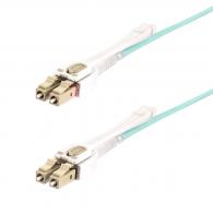 StarTech.com Cable de Fibra Óptica Multimodo LC a LC (UPC) OM4 de 10m - con Pestillos - 50/125µm - Redes de 100G - Resistente a los Dobleces - Low Insertion Loss - LSZH