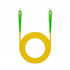 Nanocable Cable de Fibra Óptica SC/APC a SC/APC Monomodo Simplex LSZH, Amarillo, 30 m