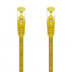 AISENS Cable De Red Latiguillo RJ45 LSZH Cat.7 600 MHz S/FTP PIMF AWG26, Amarillo, 25 cm