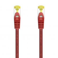 AISENS Cable De Red Latiguillo RJ45 LSZH Cat.7 600 MHz S/FTP PIMF AWG26, Rojo, 1.0 m