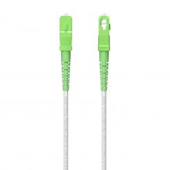 AISENS Cable Fibra Óptica Latiguillo G657A2 3.0 9/125 SMF Simplex CPR DCA LSZH, SC/APC-SC/APC, Blanco, 100 m