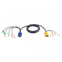 ATEN Cable KVM PS/2 con audio y SPHD 3 en 1 de 3 m