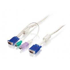 LevelOne Cable KVM PS/2 y USB de 3m