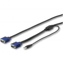 Cable KVM USB de 3 m para Consola de Montaje en Armario Rack