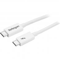 StarTech.com Cable Thunderbolt 3 Pasivo de 1m - 20Gbps - PD 100W - Vídeo 4K - Cable Thunderbolt - Certificado Thunderbolt - Compatible con USB4 / Modo Alt DP - Thunderbolt 4 - USB 3.2 - USB-C - Blanco