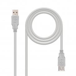 Nanocable CABLE USB 2.0, TIPO A/M-A/H, BEIGE, 3.0 M