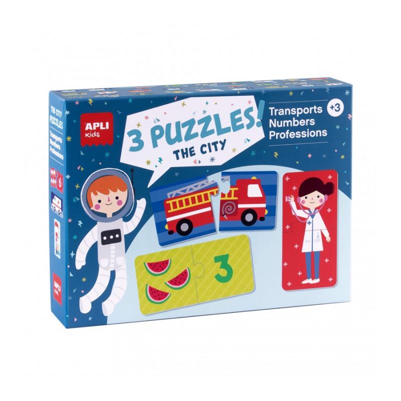 Caja 3 Puzles Apli Games In The City