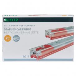 Caja 5 cartuchos grapas LEITZ k12 rojo (80 hojas) galvanizada