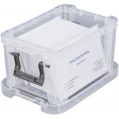 Caja almacenaje 0,5 litros apilable  90x130x75 mm cristal transparente