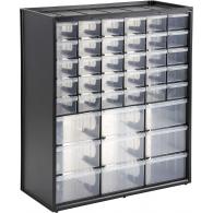 Caja almacenamiento 39 compar. Stanley Marco de PP apilarble o montar en la pared, 8 niveles - 33,6 X 16 X 44,5 cm