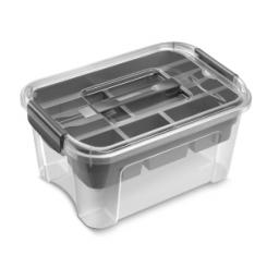 Caja Almacenamiento Cep Combi-Box 13 Litros  Con Organizador Interior Gris