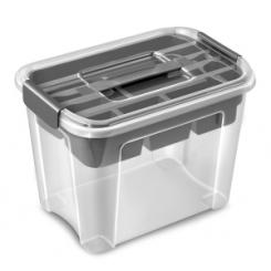 Caja Almacenamiento Cep Combi-Box 18 Litros  Con Organizador Interior Gris