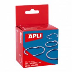 Caja APLI Anillas Meta. 32 mm. 20 U.