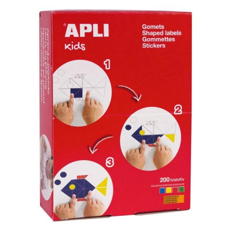 Caja APLI Gomets Redon. 3Tamaños 200 H