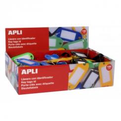 Caja APLI Llavero Color Solido Surtido 100U