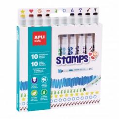 Caja APLI Rotuladores Colors & Stamp 10U