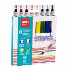 Caja APLI Rotuladores Rayas 8U