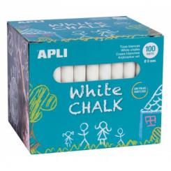 Caja APLI Tiza Blanca Redonda 100U