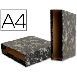 Caja archivador LIDERPAPEL classic blue A4 negra