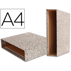 Caja archivador LIDERPAPEL classic red A4 gris