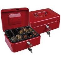 Caja caudales Q-CONNECT 6\ 152x115x80 mm roja con portamonedas