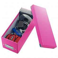 LEITZ Caja Click & Store CD Box (143x147x352 mm), fucsia