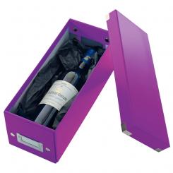 LEITZ Caja Click & Store CD Box (143x147x352 mm), violeta