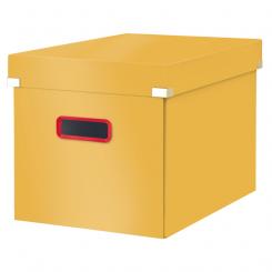 LEITZ Caja Click & Store Cosy cúbica Grande (320x360x310 mm), amarillo
