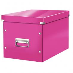LEITZ Caja Click & Store cúbica Grande (320x360x310 mm), fucsia