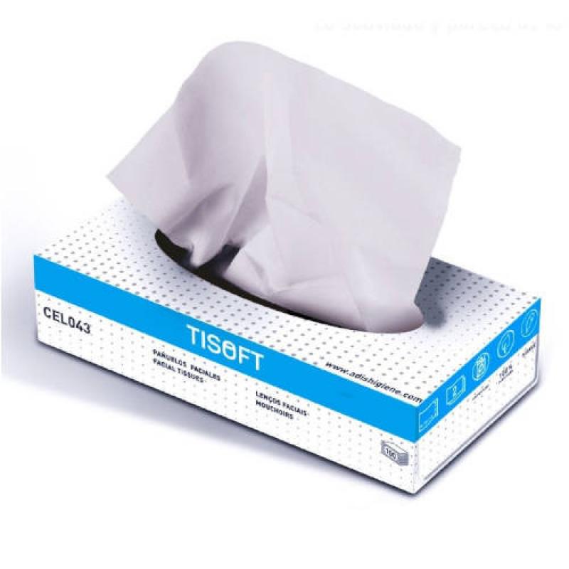 Caja de 100 pañuelos faciales TiSoft