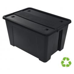 Caja de almacenaje sostenible Archivo 2000 52 litros apilable y encajable, fabricada con materia prima reciclada