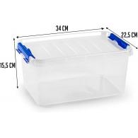 Caja de Almacenamiento plástico Contenedor para almacenar N.º 26-15,5 x 34 x 22,5 cm - 8 litro