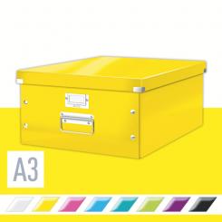 LEITZ Caja de archivo universal Click & Store Grande (369x200x484 mm), amarillo