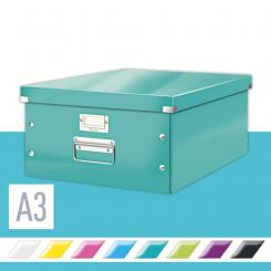 LEITZ Caja de archivo universal Click & Store Grande (369x200x484 mm), turquesa