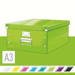 LEITZ Caja de archivo universal Click & Store Grande (369x200x484 mm), verde