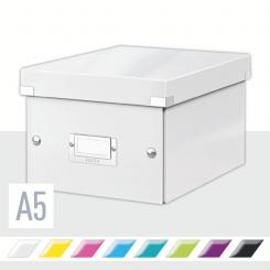 LEITZ Caja de archivo universal Click & Store Pequeña (216x160x282 mm), blanco