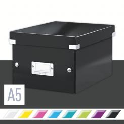 LEITZ Caja de archivo universal Click & Store Pequeña (216x160x282 mm), negro