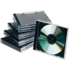 Caja de CD Q-CONNECT -con interior negro -pack de 10 unidades