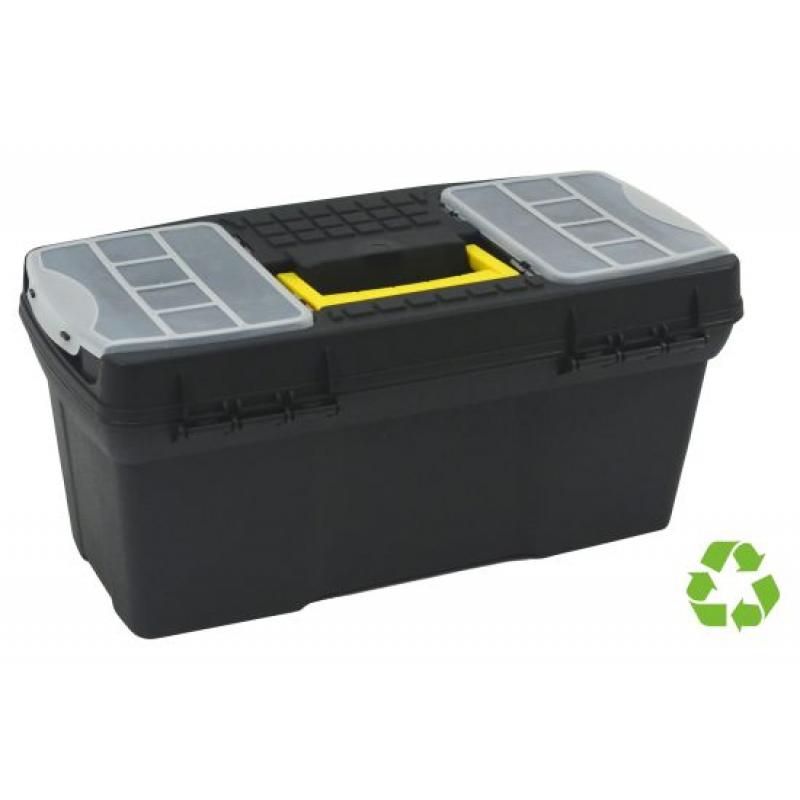 Caja de herramientas sostenible ARCHIVO 2000 formato S reciclada c/bandeja organizadora y varios compartimentos