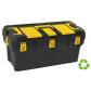 Caja de herramientas sostenible ARCHIVO 2000 formato XL reciclada Con bandeja organizadora y varios compartimentosColor negro y amarillo