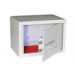 Caja de seguridad Q-CONNECT doble pasador capacidad 10l con accesorios fijacion 296x140x196 mm