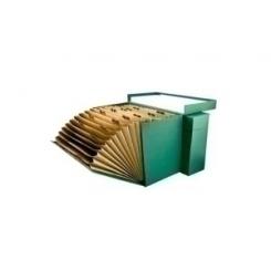 Caja De Transferencias Carton Forrado Fº Con Clasificador Az/1-31 Verde