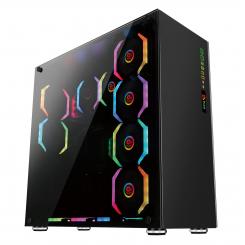 Caja E-Atx gaming Avalon cristal templado 4fan USB 3.0