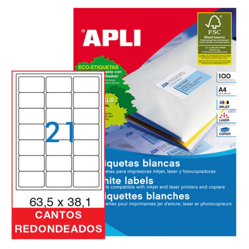 Caja Etiquetas APLI 63,5X 38,1 100H